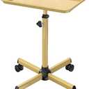 Salon Tray Cart Tattoo Tray Rolling Cart, Service Rolling Tray, Height Adjustable Styling Tray, Storage Tray Trolley for Beauty Salon Clinic Spa (Champagne Gold)