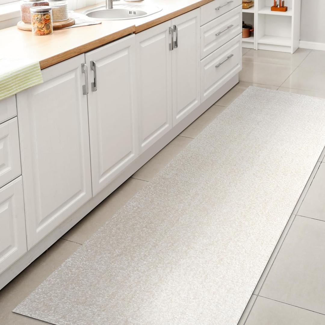 JONATHAN Y Machine Washable Cream Runner Rug 2X8 ft, Twyla Classic Solid Low-Pile for Living Room, Bedroom, Kitchen, Office, Easy-Cleaning, High Traffic, Pet-Friendly, Non-Shedding (WSH300E-28)