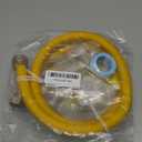 Roastove 48" Flexible Yellow Coated Gas Line Connector Kit for Stove, Dryer, Gas Water Heater, Furnace,5/8 in.OD(1/2 in. IDFlexible Gas Line with Connector 1/2" FIP &1/2"MIP & 3/4"MIP Fitting