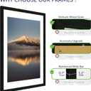 24X36 Poster Frame, Display Pictures 20X30 with Mat or 24X36 Without, Wall Hanging Frames, Black, 3 Pack