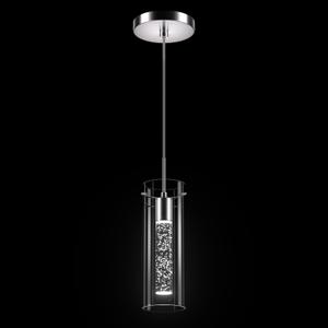 1 Pack Pendant Ceiling Light Fixture, Pendant Lights for Kitchen Island Crystal Pendant Light, 1-Light Integrated Kitchen Hanging Light Fixture Modern Island Light with Bubble Glass (Cold)