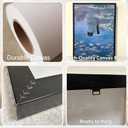 Gwindrise Framed Wall Art Painting: Black Cat in Water Lily Pond, 12x16-Inch, Monet Wall Art Vintage Prints, Cute Home Decor (Blue)