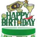 Tequila Happy Birthday Party Cake Topper - Cinco De Mayo Fiesta Supplies for Men - Taco Bout A Party Cocktail Decoration