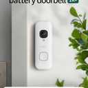 Blink Battery Doorbell 2K+ (newest model) — Wireless video doorbell, 2K resolution, enhanced audio. Required Sync Module not included – Add-On (White)