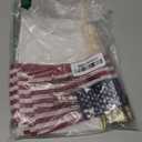 TUTARE 50 American Flags on Stick - Handheld Spearhead US Flag for 4th of July, Memorial Day Event Decorations - Patriotic Decor for Indoors & Yard - Wooden Stick, Cotton Fabric (4"X6" - 12 Pack)