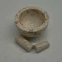 Cilio Champagne Marble Mortar and Pestle, 4-Inch, Cream