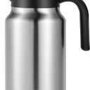 51Oz Thermal Coffee Carafes For Keeping Hot/Cold, Stainless Steel Coffee Carafe, Dustproof Insulated Water Carafe for Party/Home,Silver