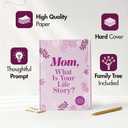 Gifts for Mom from Daughter, Son - Personalized Mothers Day Gifts for mom, Wife, Women - Moms Birthday Gift Ideas, Birthday gifts for moms - Mom Story Book to Fill Out, Moms Guided Journal Life Story