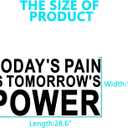 Inspirational Quotes Wall Decals for Gym: Motivational Vinyl Art Wall Stickers for Office Garage Classroom School - Todays Pain is Tomorrows Power 28.6" X 15"