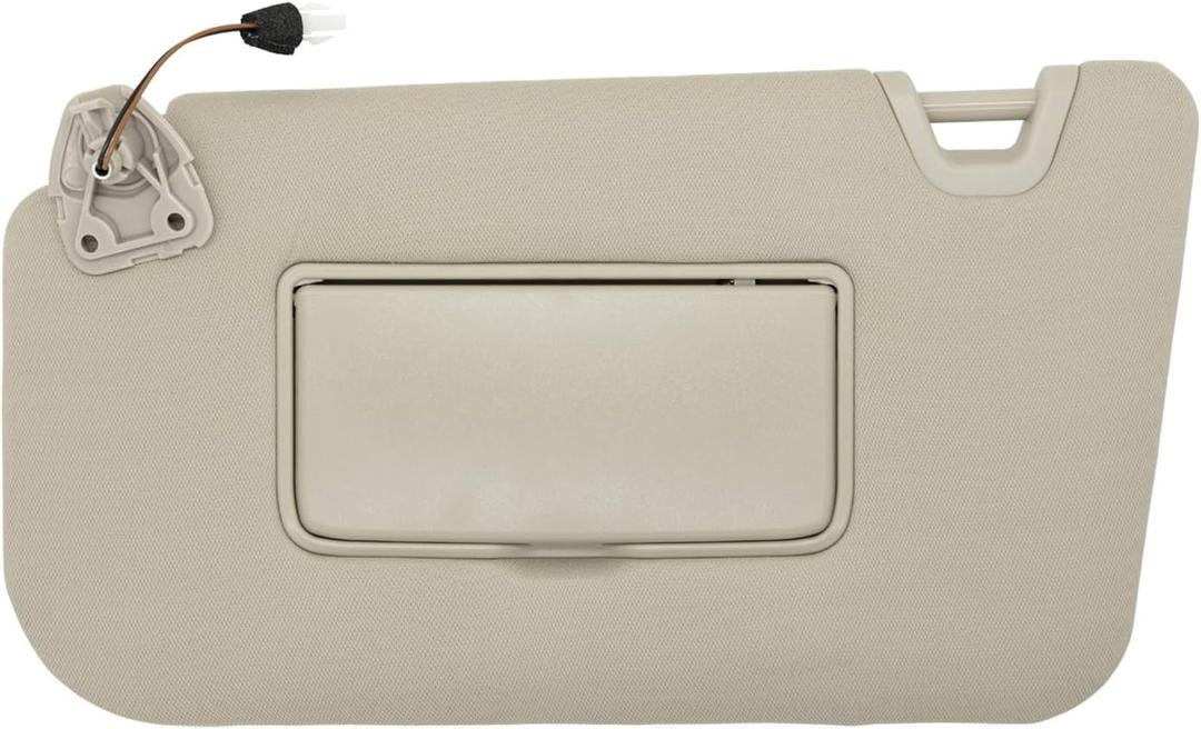 CRAZYPARTS Driver Side Sun Visor Compatible with Nissan Rogue X-Trail 2014-2020 (Not Fit Select/Sport) Sun Shade with Light Replacement 96401-4BA1D Color: Beige