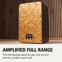 Meinl Pickup Cajon Box Drum with Internal Strings for Snare Effect - NOT MADE IN CHINA - Makah Burl Frontplate / Baltic Birch Body, Woodcraft Professional (PWCP100MB)