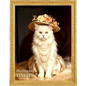 18x24 Ornate Gold Resin Poster Frame, Real Tempered Glass