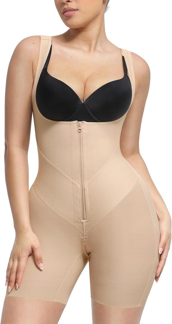 Lover-Beauty Fajas Colombianas Shapewear for Women Tummy Control Body Shaper Faja Postparto Para Mujer Post Surgery (Large, Beige)