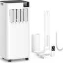ZAFRO Portable Air Conditioners, 8,000 BTU Portable AC Unit with Cool, Fan & Dry Modes/Fast Cooling/Energy Efficient/Remote Control/24Hrs Timer for Bedroom/Apartments/Indoor Rooms, White