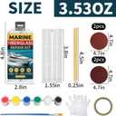 Marine Fiberglass Repair Kit for Boats, Quartz Countertop Repair Kit, Used for Repairing Holes, Gaps, Deep Cracks, Scratches, Color Matching, Etc