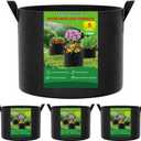 FEED GARDEN 5 Gallon Grow Bags 4 Pack – 300G Non-Woven Thickened Fabric Plant Pots with Reinforced Handles, Breathable Drainage Planters for Vegetables, Flowers & Herbs Indoor Outdoor