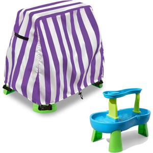 Kids Water Table Cover Fit Rain Showers Splash Pond Water Table,Waterproof Dust Proof Anti-UV Outdoor Toys Cover-Cover only (Purple)