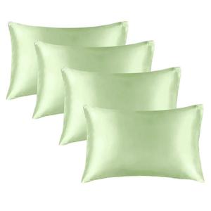 BEDELITE Satin Pillowcase for Hair and Skin, Super Soft Similar to Silk Pillow Cases 4 Pack with Envelope Closure, Cooling Pillowcases for Women Men (20"x40" King Size, Gleam)