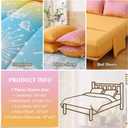 Menghomeus Girls Comforter Set Queen Size 7 Pieces Bed in A Bag Ombre Rainbow Bedding Set Dandelion Butterfly Print Kids Bedding Collections