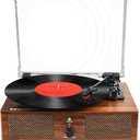 Vinyl Record Player Wireless Turntable with Builtin Speakers and USB BeltDriven Vintage Phonograph Record Player 3 Speed for Entertainment and Home Decoration