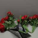 Red Roses Artificial Flowers Bulk, 52Pcs Fake Roses Flower Arrangement, DIY Silk Flowers Roses Bouquet, Realistic Faux Artificial Roses for Mother's Day Home Table Decor