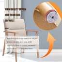 Swpeet 52Pcs 24mm Brown Furniture Felt Pads Non Slip Furniture Pads with Screw-on Felt Pad Furniture Slider Floor Protector for Wooden Leg Feet of Chair Table Sofa