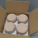 SHOWIN Overnight Oats Containers with Lids, 10oz Glass Jars with Lids 4 pcs, Apricot, Wide Mouth Mason jars for Salad, Yogurt, Snacks, Meal Prep (Camel)