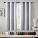 MIULEE Blackout Curtains for Bedroom Living Room 2 Panels, Thermal Insulated Room Darkening Drapes Grommet Noise Reducing Light Blocking Window Treatments 45 Inches Long 40x45 Inch Greyish White