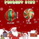 9PCS Christmas Balloon Decorations Set, Round Candy Lollipop Foil Balloon, Hanging Balls Balloons for Xmas Party, Holiday Home & Event Decoration