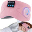 LOVE EYE Sleep Headphones Bluetooth 5.4 Sleeping Eye Mask Wireless Music Earphones with HD Speakers for Side Sleepers Total Blackout Cotton Mask for Travel, Home, Office, Unique Gifts