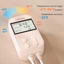 meross Smart Temperature Controller 15A 1800W, Smart Wi-Fi Thermostat Controlled Outlet Plug Works with Apple Home, Alexa, Google Home for Heating Cooling Homebrew Fermentation Reptiles Greenhouse