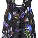 Romper for Women Casual Loose Womens Short Jumpsuit Sleeveless V Neck Witchery Summer Outfits Beach Vacation Clothes (Black, XXL)