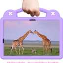 Kids Tablet Case for Samsung tab S10 Lite/S10 FE/S9 FE/S8, Built-in Kickstand and Handle Shockproof Cute Cover Compatible with Galaxy S9 11 inch (SM-X710/X716B/X718U) Purple