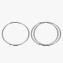 uxcell Stainless Steel O Rings, Multi-Purpose Metal Weld O-rings Round Rings for Hardware Luggage Accessories