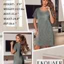 Ekouaer Nightgowns for Women Ribbed Viscose Sleep Shirts T-shirt Sleep Dress Short Sleeve Night Shirt with Chest Pocket S-2XL (Gray, M)