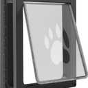 CEESC Dog Door for Pets Up to 45 lb, Weatherproof Pet Door for Cats and Dogs, Durable, Snap-in Closing Panel Included, Suitable for Interior and Exterior Doors(Medium Black)