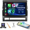 8Core 2+64G for Toyota Tacoma 2005-2015 Android Car Stereo Wireless Carplay Android Auto, 9" HD 1280*720P IPS Touchscreen Car Radio Stereo GPS,WiFi,32EQ DSP,59UI,Bluetooth 5.0,SWC+ Backup Camera&Mic