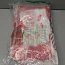 Newwiee 7 Pcs Christmas Bathroom Set Xmas Shower Curtain Decor Shower Curtain Non Slip Rugs and Kitchen Towels 3 Bathroom Decor Accessories for Christmas Holiday(Candy)