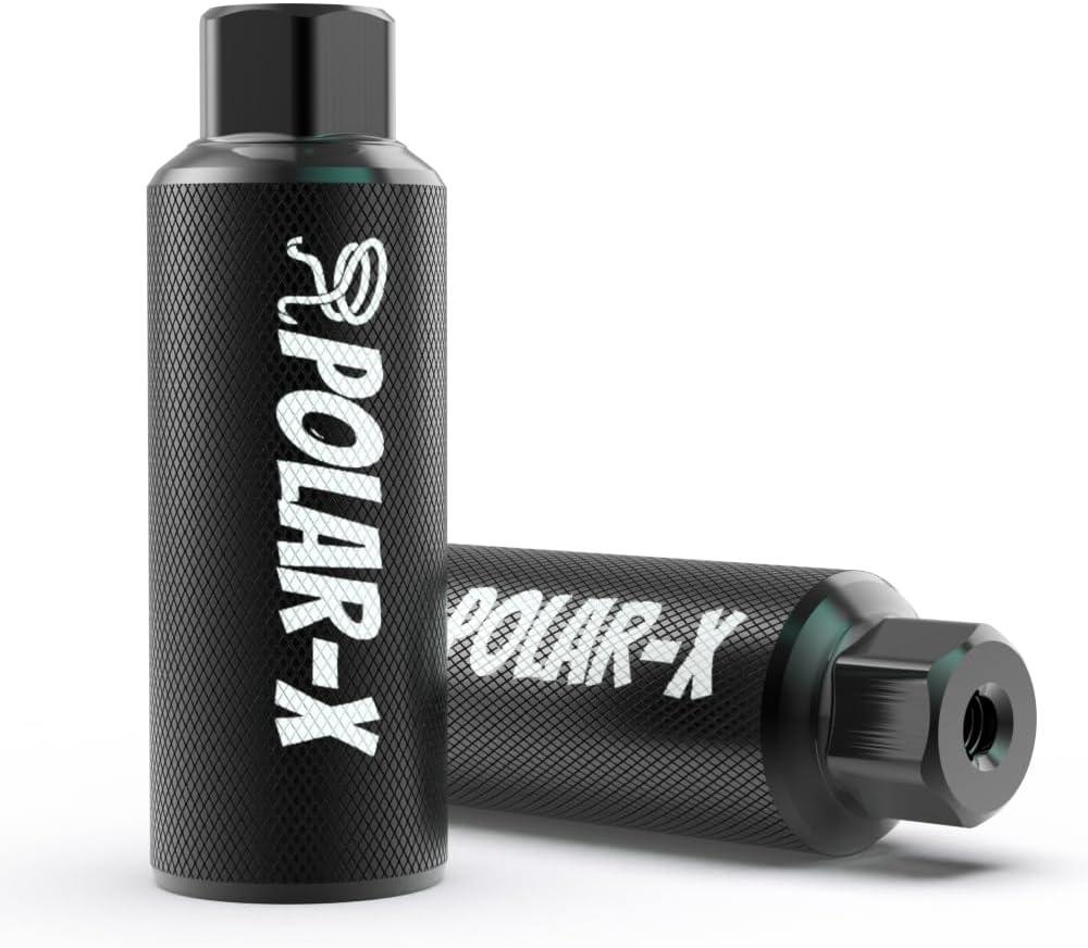 Volo Polar-X Bike Pegs BMX Accessories 3/8 Inch 1 Pair Solid Axles Rear Front Foot Resting Street Stunt Aluminum Alloy Non-Slip Light Weight Bicycle Kids Cycling Scooter (Black) Volo Polar-X Bike Pegs BMX Accessories 3/8 Inch 1 Pair Solid Axles Rear Front Foot Resting Street Stunt Aluminum Alloy Non-Slip Light Weight Bicycle Kids Cycling Scooter (Black)