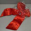 Gejoy Christmas Tree Topper Bow 22 x 16.5 Inch Large Red Velvet Christmas Bow Farmhouse Giant Xmas Tree Topper Decoration for Xmas Home Party Backdrop Wedding Wreath Front Door Window Staircase