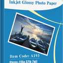 Uinkit 37lb Thin Flyer Paper Glossy 8.5x11 Inkjet 100 Sheets Single Side DIY Chip Bag 135gsm Printer Picture for Inkjet Printer with Dye Ink Letter size A4 Brochure (8.5X11X100)