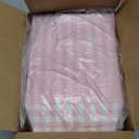 100 Pcs Pink Gingham Paper Food Trays, Pre-Folded Light Pink Checkered Disposable Food Boats for Hot Dogs, Fries, Nachos, Snacks, Carnival, Picnic, Baby Shower, Rustic Wedding, BBQ Party Supplies