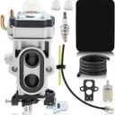 GoaMotors EBZ6500 Carburetor Kit for RedMax Backpack Blower EBZ7001 EBZ5150 EBZ5100 EBZ5150RH EBZ5100RH EBZ6500RH EBZ7001RH EBZ8001 EBZ8001RH EBZ6500 With Air Fuel Filter #848H108100, 505183101