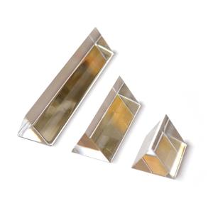 Eisco Labs 3 Piece Acrylic Prism Set - Ultra Durable and Lightweight - 1, 2, and 4 Inch Lengths - Designed for Teaching Physics and Refracted Light - Create Spectrums, Create Rainbows for Photography