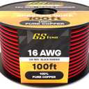 GS Power 16 Gauge Wire 100ft Oxygen Free, OFC Pure Copper Electrical 12v Low Voltage 16/2 Speaker Wire Spool, 16AWG for Electric, Automotive, Trailer, Stereo, RC, Car, Home Theater, LED, Lamp Wiring