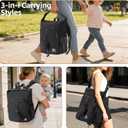 Diaper Bag Backpack with Changing Pad, Wet Dry Bag, Pacifier Case and Stroller Straps, Soft Cotton Lining, Baby Travel Bag for Moms and DadsBlack, Large