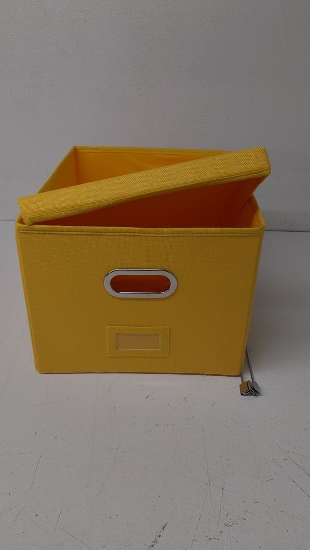 Snap-N-Store Vinyl Record Storage Box - 18" - 1 Pack - Yellow