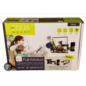 EQUA FULL MOTION TILTING TV WALL MOUNT BRACKET SWIVEL 10"-32" IN LED LCD NEW