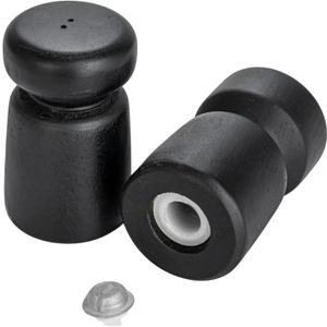 Bloomingville, Black, Mango Wood Salt and Pepper Shakers, Set of 2, Small