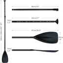 Karltion SUP Paddle - 3-Piece Adjustable Aluminium SUP Paddle with Glass Fiber Blade for Surfing, Floating, Water Sports